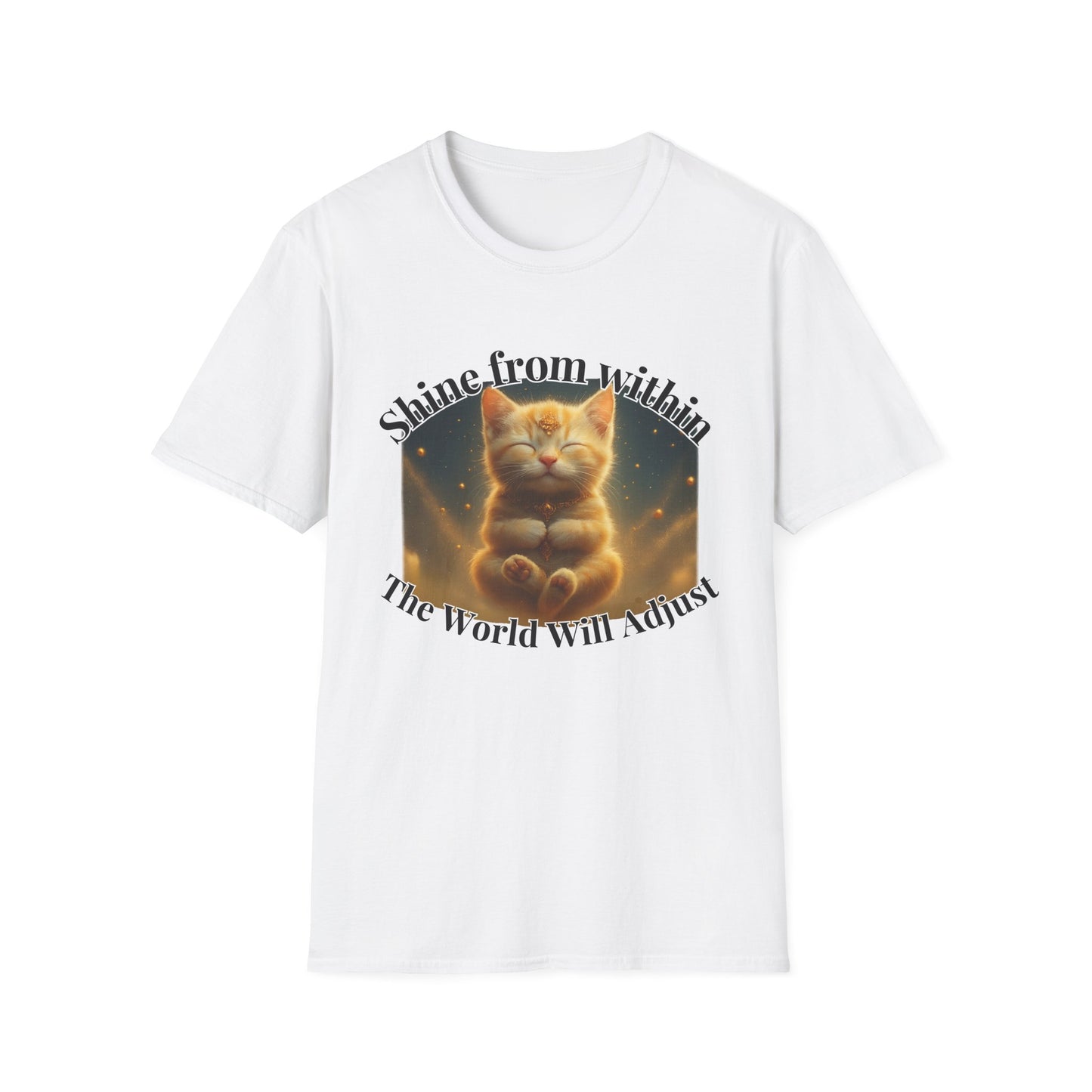 Shine from Within β Golden Stillness Kitten Tee