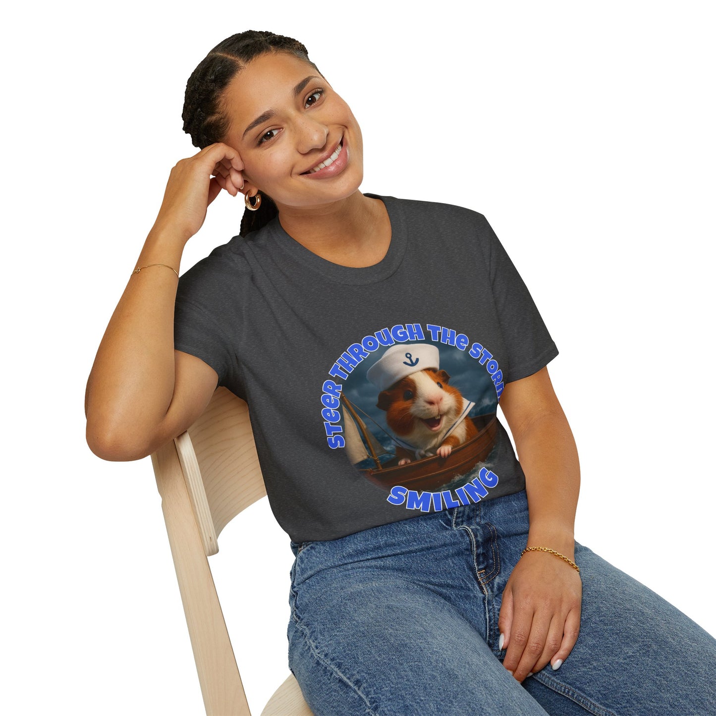 ๐พ Steer Through the Storm โ Sailor Joe the Little Captain Guinea Pig Tee ๐พ- Rescue Collab