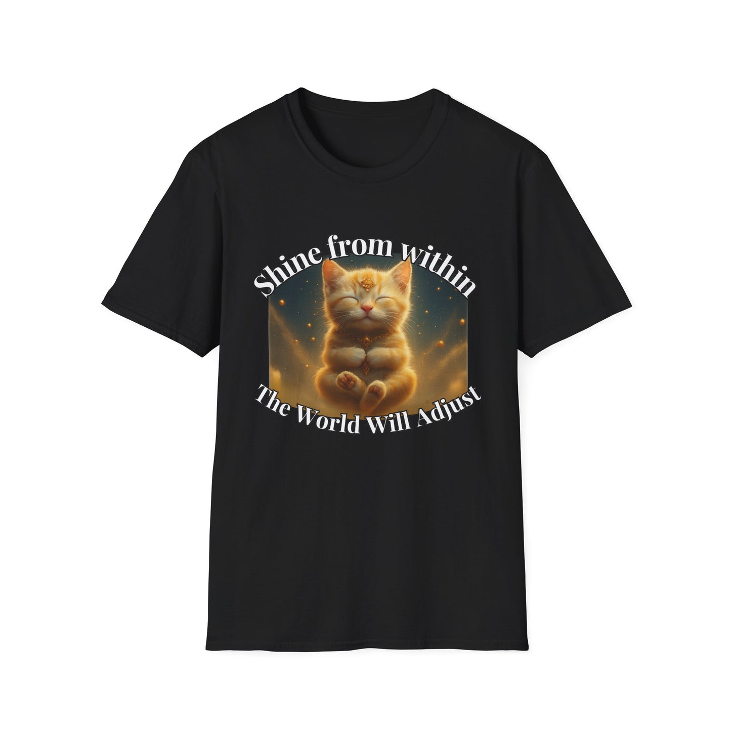 Shine from Within β Golden Stillness Kitten Tee