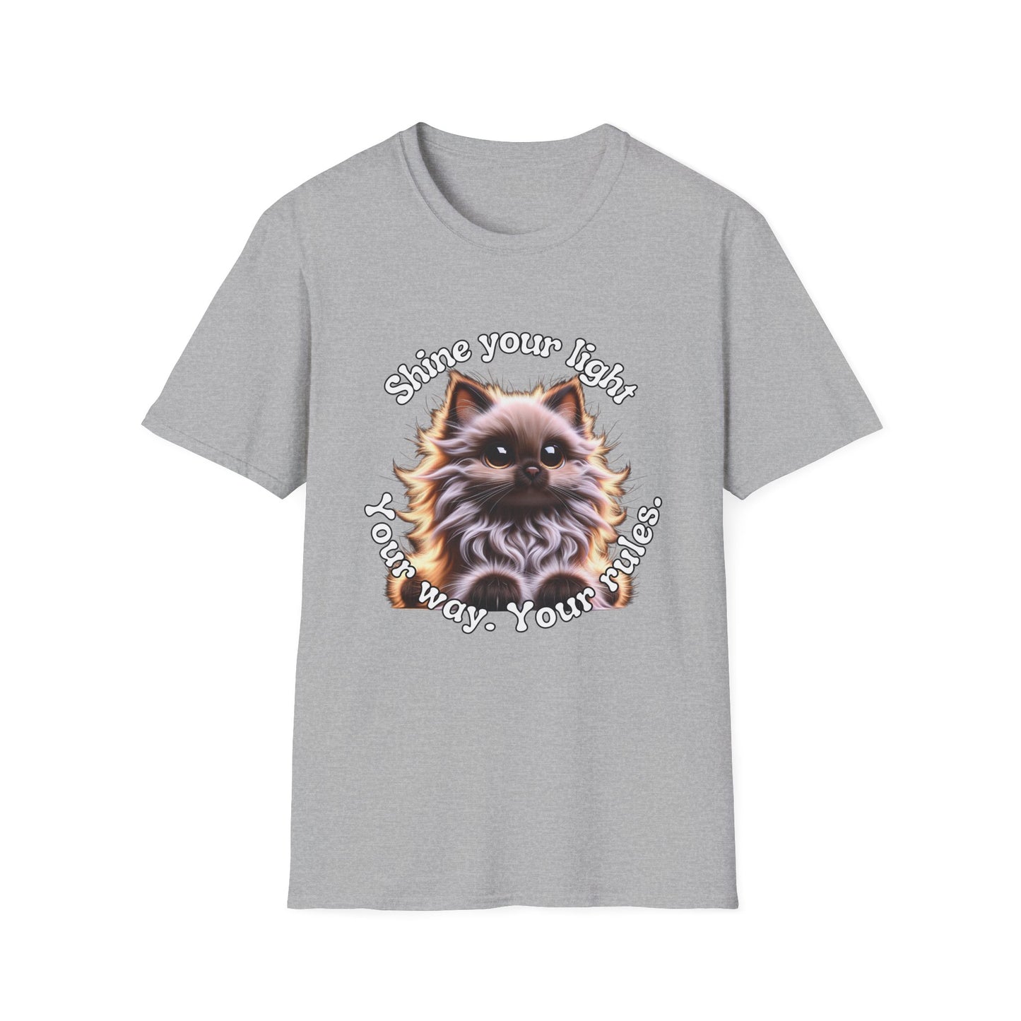 Your Light, Your Rules β Rebel Kitten Shine Tee