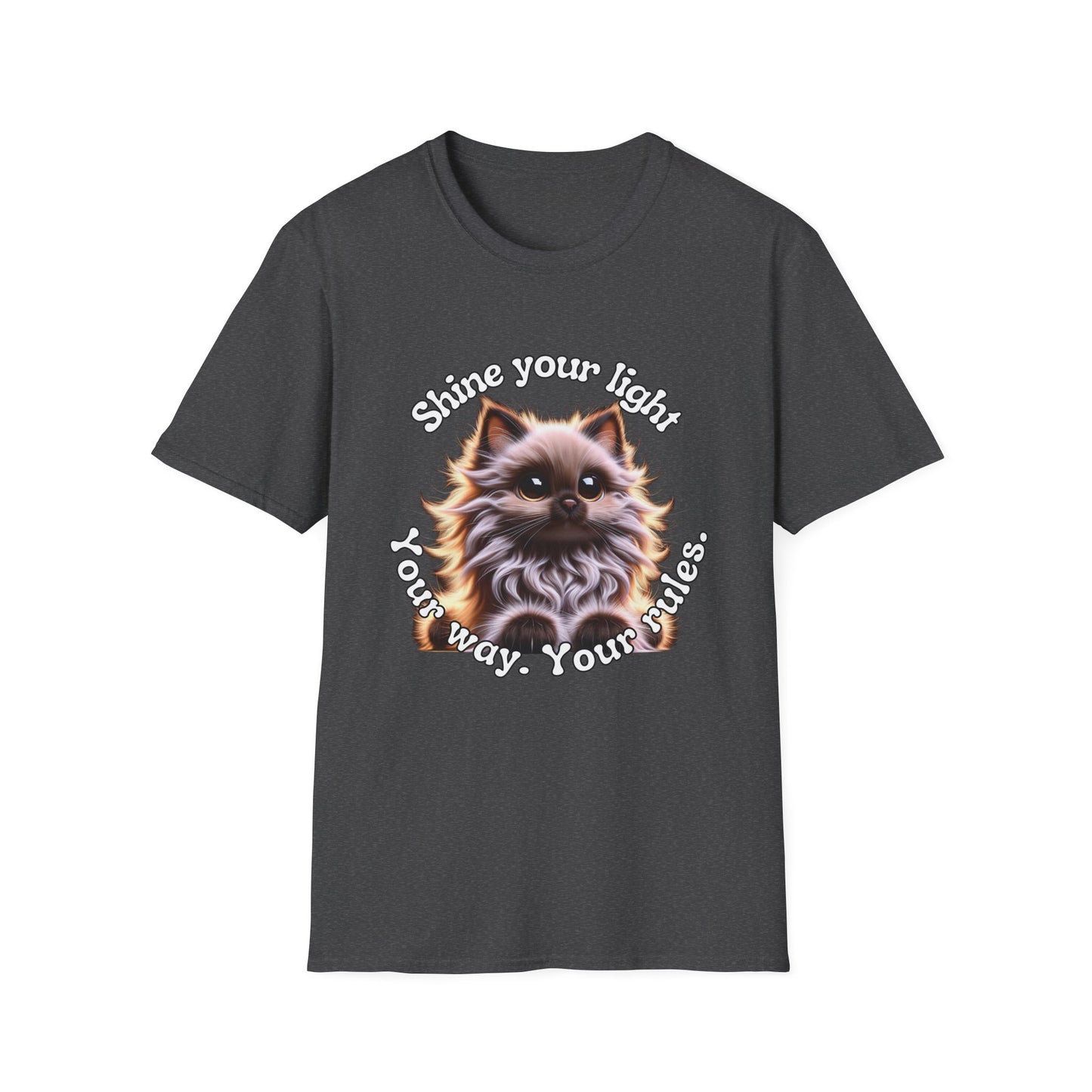 Your Light, Your Rules β Rebel Kitten Shine Tee