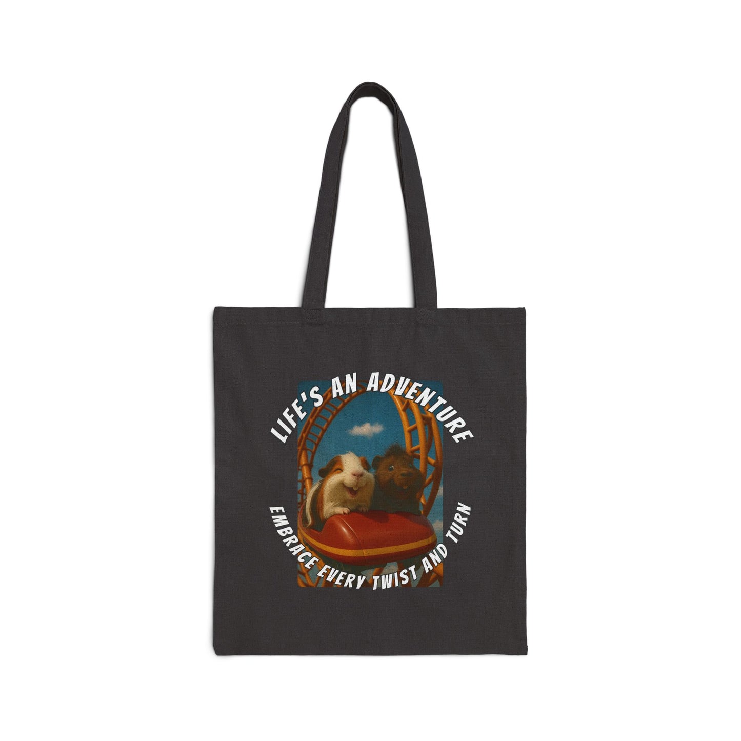 🐾 Life’s an Adventure – Quincy & Chuckles the Rescue Piggies Tote 🐾