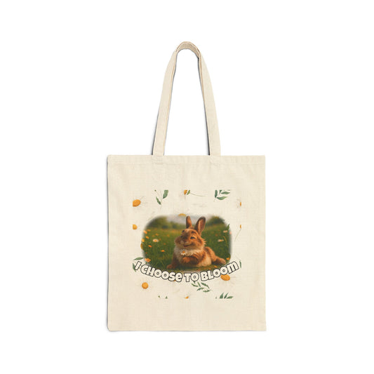 Floral Bunny Courage Tote β Choose to Bloom