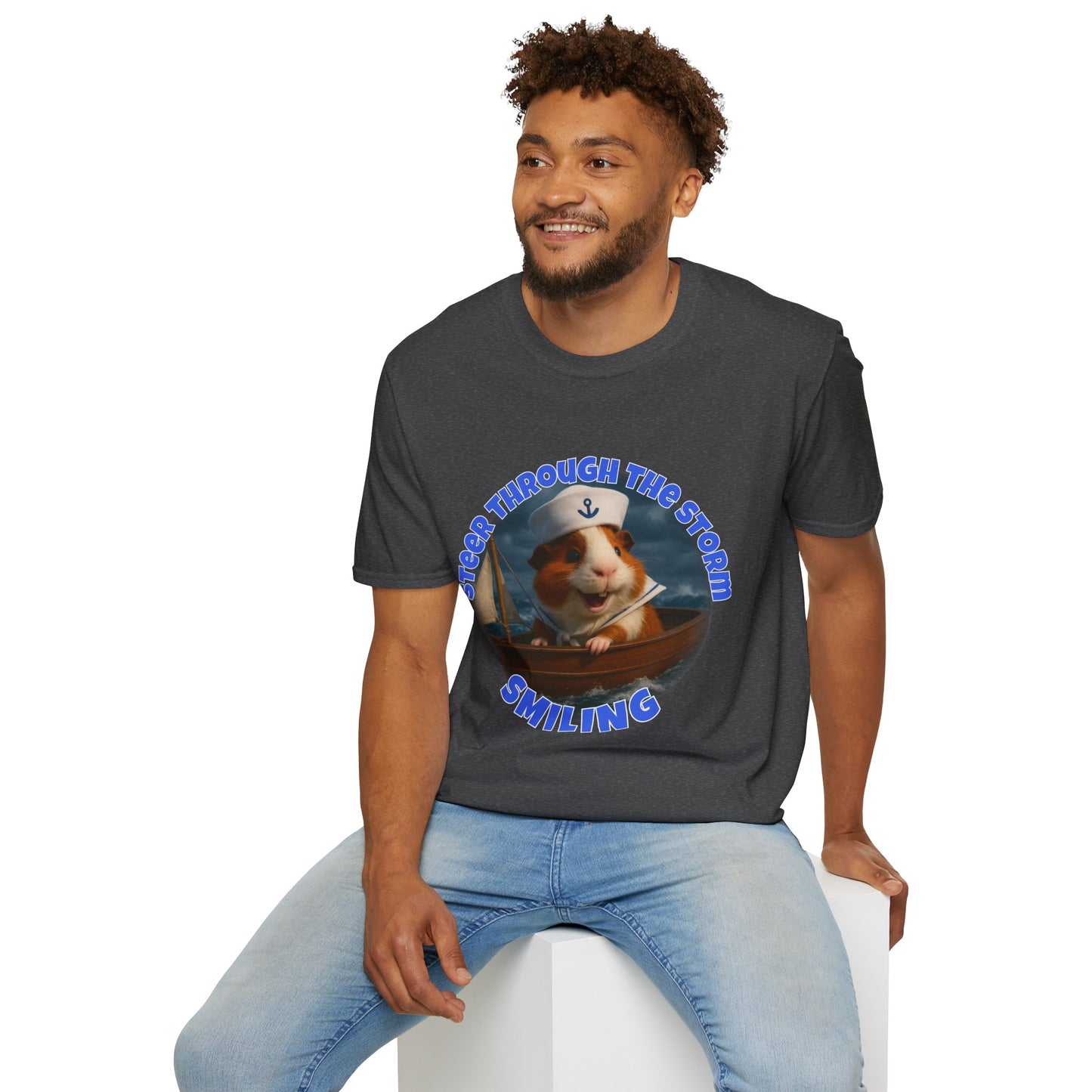๐พ Steer Through the Storm โ Sailor Joe the Little Captain Guinea Pig Tee ๐พ- Rescue Collab