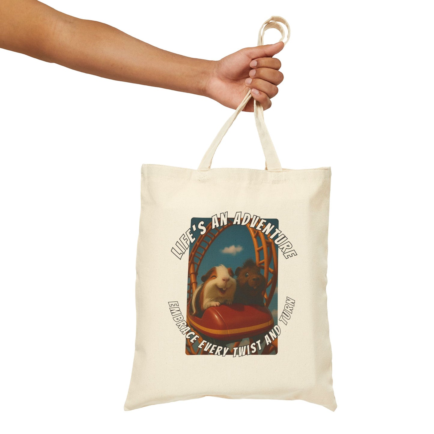 🐾 Life’s an Adventure – Quincy & Chuckles the Rescue Piggies Tote 🐾