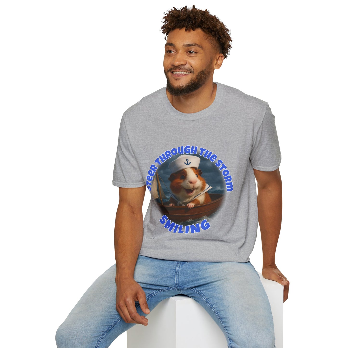 ๐พ Steer Through the Storm โ Sailor Joe the Little Captain Guinea Pig Tee ๐พ- Rescue Collab