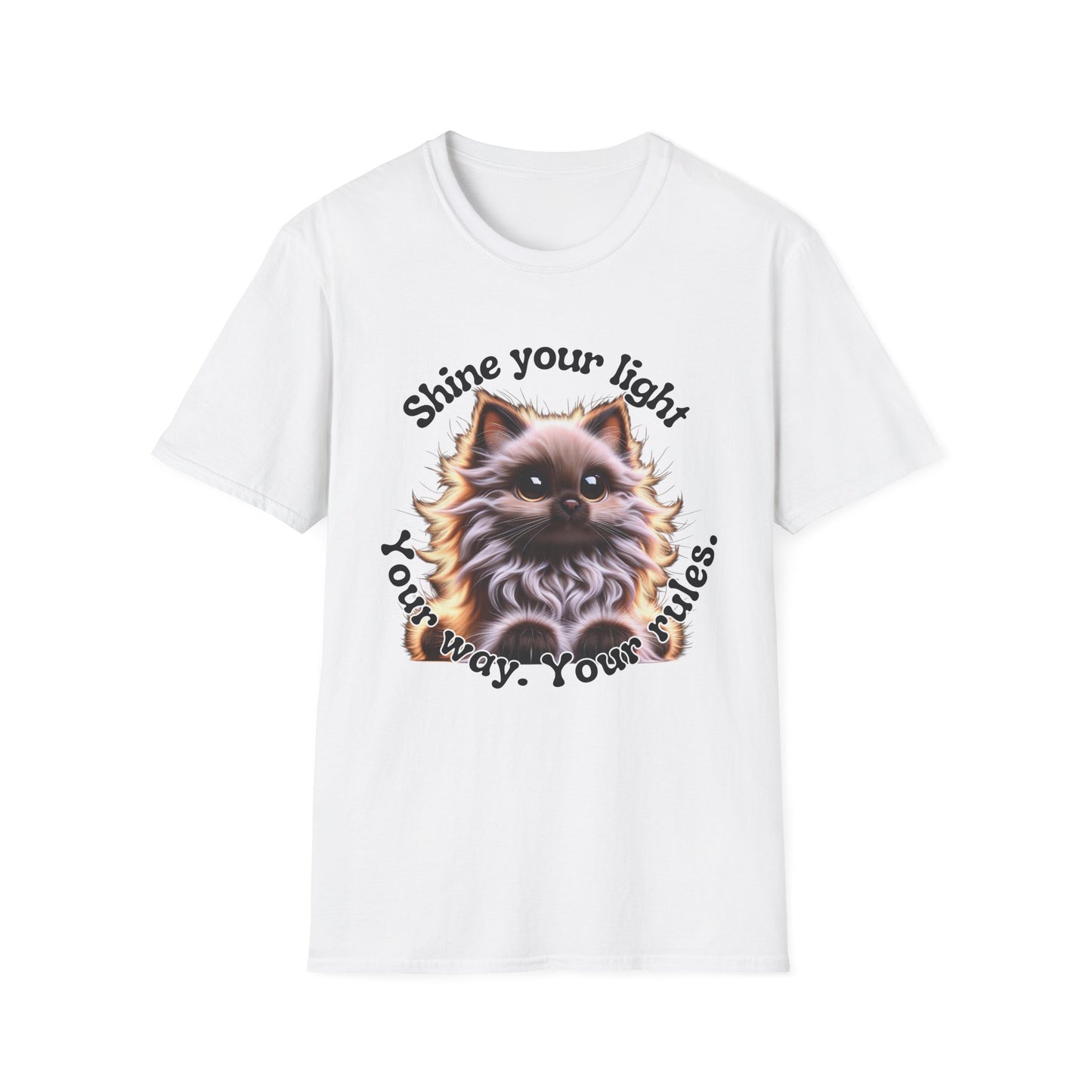 Your Light, Your Rules β Rebel Kitten Shine Tee