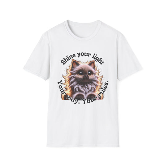 Your Light, Your Rules β Rebel Kitten Shine Tee