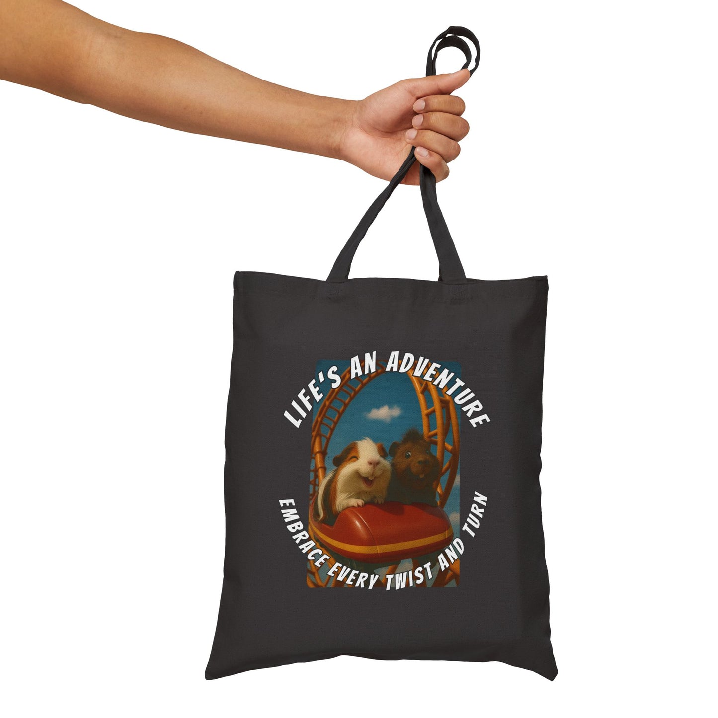 🐾 Life’s an Adventure – Quincy & Chuckles the Rescue Piggies Tote 🐾