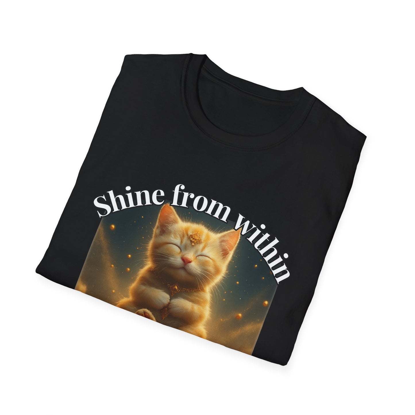 Shine from Within β Golden Stillness Kitten Tee