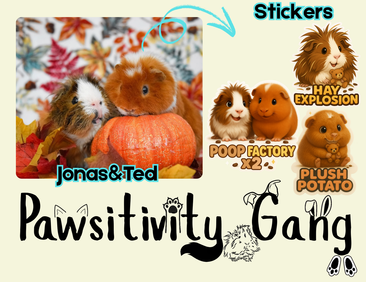 Rescue Piggies Sticker Pack – Gardner’s Pig Pen Special Edition 🐾💛🐹