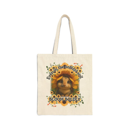 Sunflower Bunny Resilience Tote – Bloom Boldly
