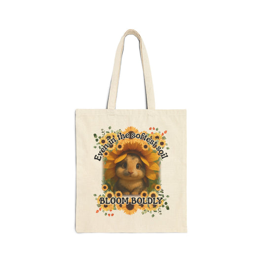 Sunflower Bunny Resilience Tote – Bloom Boldly