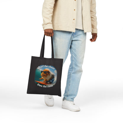 🐾 Surf the Chaos – Pigio the Original Wave Rider Tote 🐾