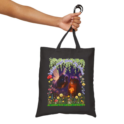 Where Magic Grows, Joy Follows – Whimsical Guinea Pig Tote