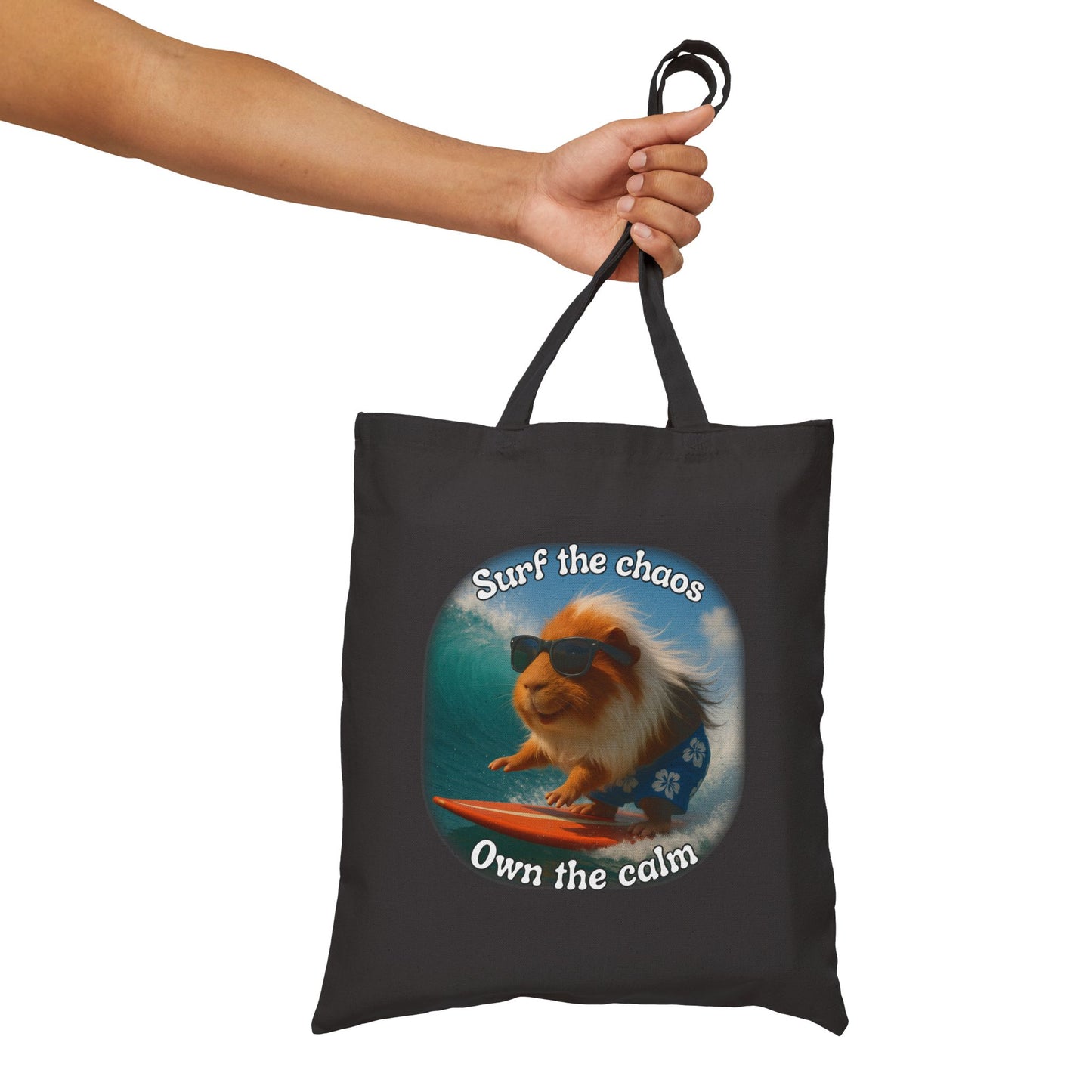 🐾 Surf the Chaos – Pigio the Original Wave Rider Tote 🐾