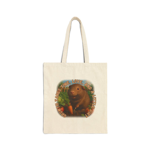 🐾 Growth Takes Time – Hazel the Garden Heart Tote 🐾