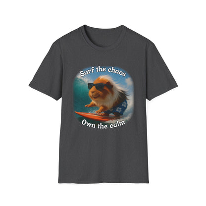 🐾 Surf the Chaos – Pigio the Original Wave Rider Tee 🐾- Rescue Collab