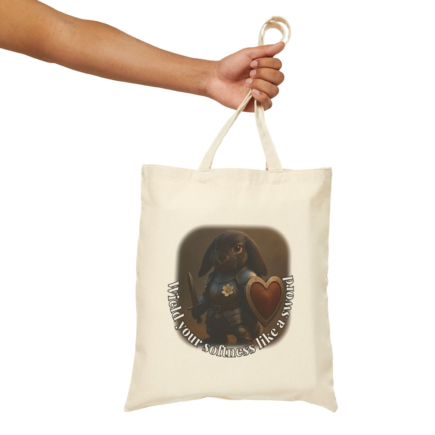 Bunny Warrior Comfort Tote – Wear Your Softness Like a Sword