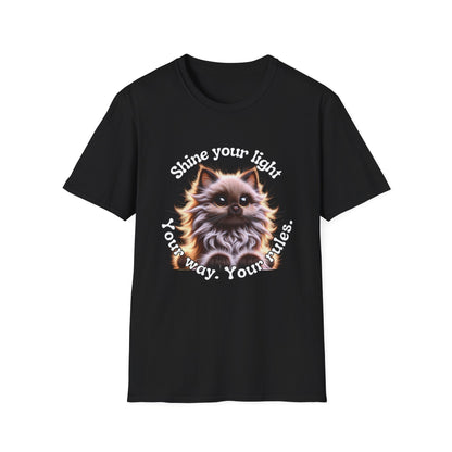 Your Light, Your Rules – Rebel Kitten Shine Tee