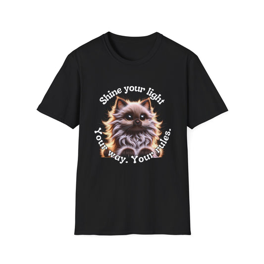 Your Light, Your Rules – Rebel Kitten Shine Tee