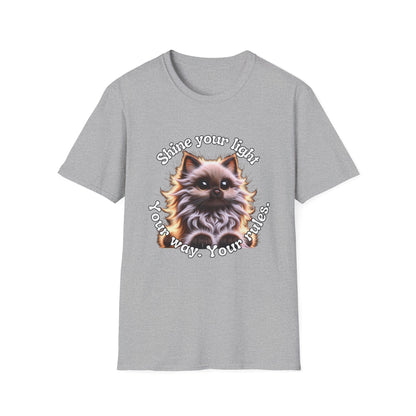 Your Light, Your Rules – Rebel Kitten Shine Tee