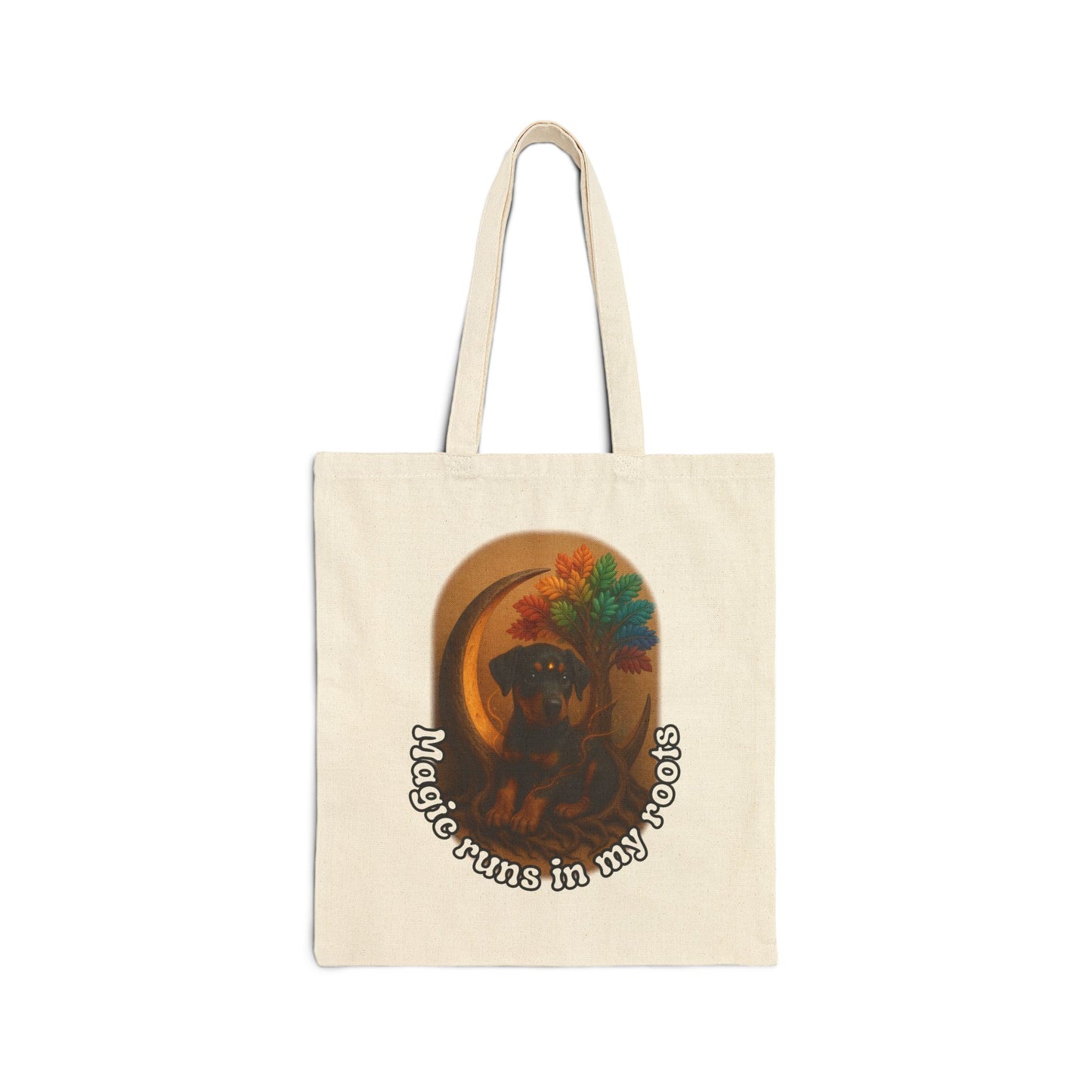 Ancestral Doberman Pup Power Tote – Magic Runs in My Roots