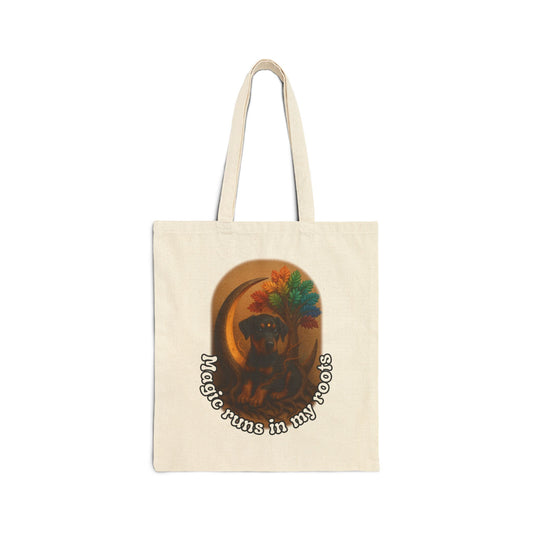 Ancestral Doberman Pup Power Tote – Magic Runs in My Roots