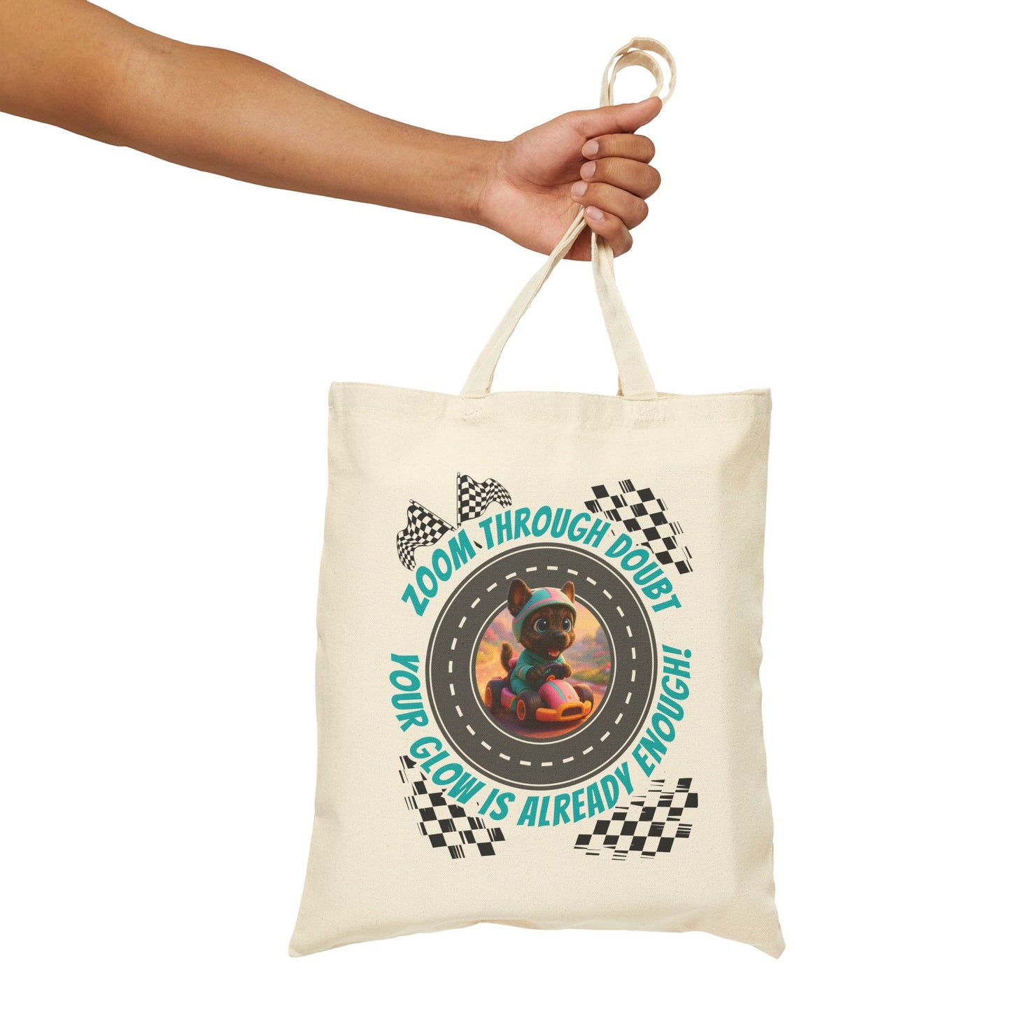 Zoom Through Doubt – Glow Pup Power Tote