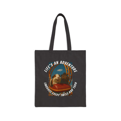 🐾 Life’s an Adventure – Quincy & Chuckles the Rescue Piggies Tote 🐾