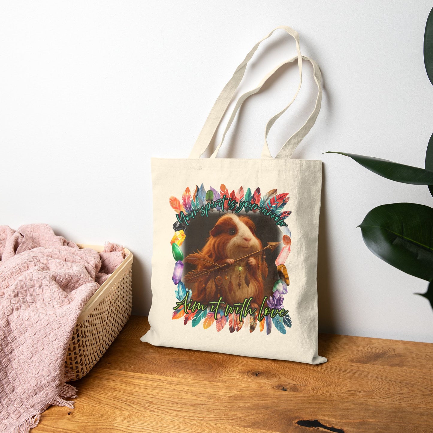 🏹 Aim With Love – Guinea Pig Spirit Arrow Tote 🌈