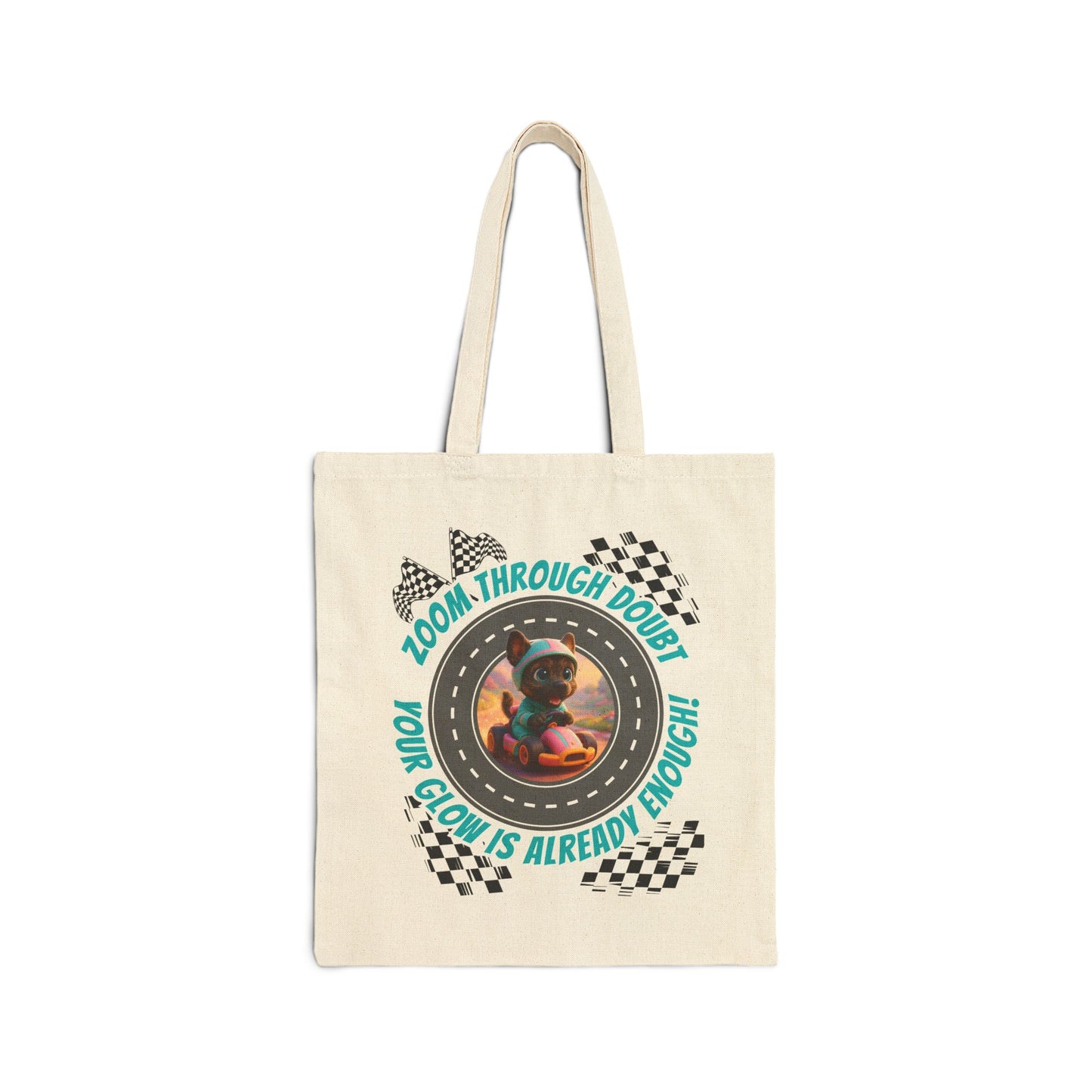 Zoom Through Doubt – Glow Pup Power Tote