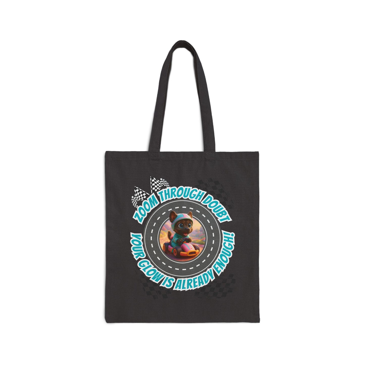 Zoom Through Doubt – Glow Pup Power Tote