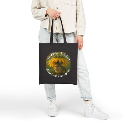 Pause & Rise – Sunflower Bunny Reflection Tote