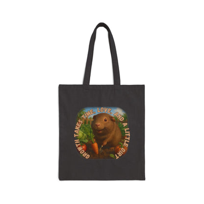 🐾 Growth Takes Time – Hazel the Garden Heart Tote 🐾