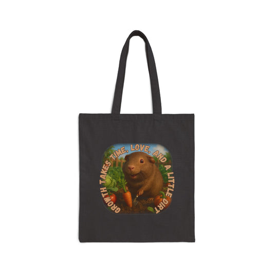 🐾 Growth Takes Time – Hazel the Garden Heart Tote 🐾