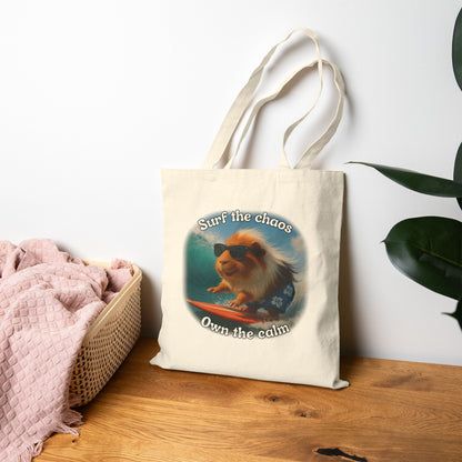 🐾 Surf the Chaos – Pigio the Original Wave Rider Tote 🐾