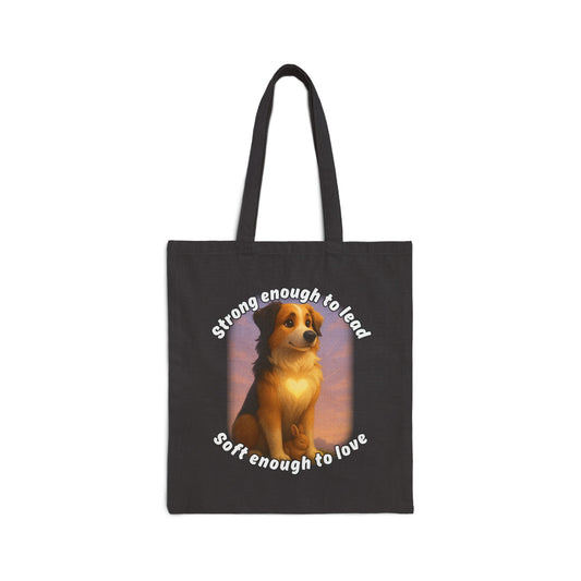 Strong Enough to Lead – Golden Dog Guardian Tote