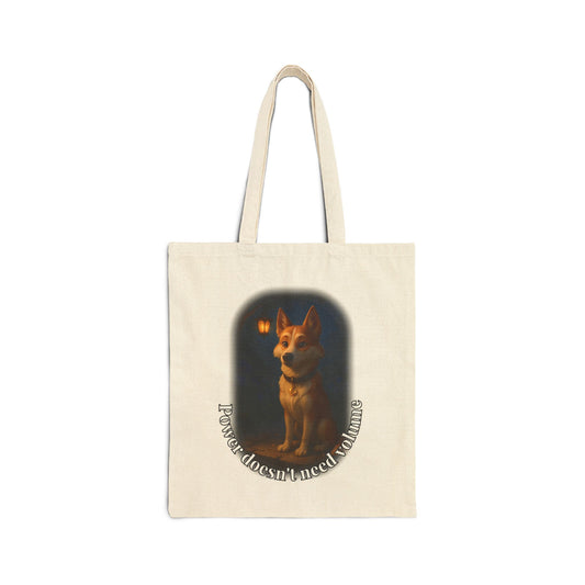 Power Doesn’t Need Volume – Moonlit Presence Dog Tote