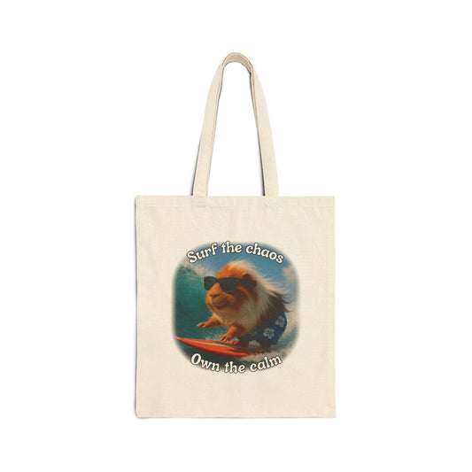 🐾 Surf the Chaos – Pigio the Original Wave Rider Tote 🐾