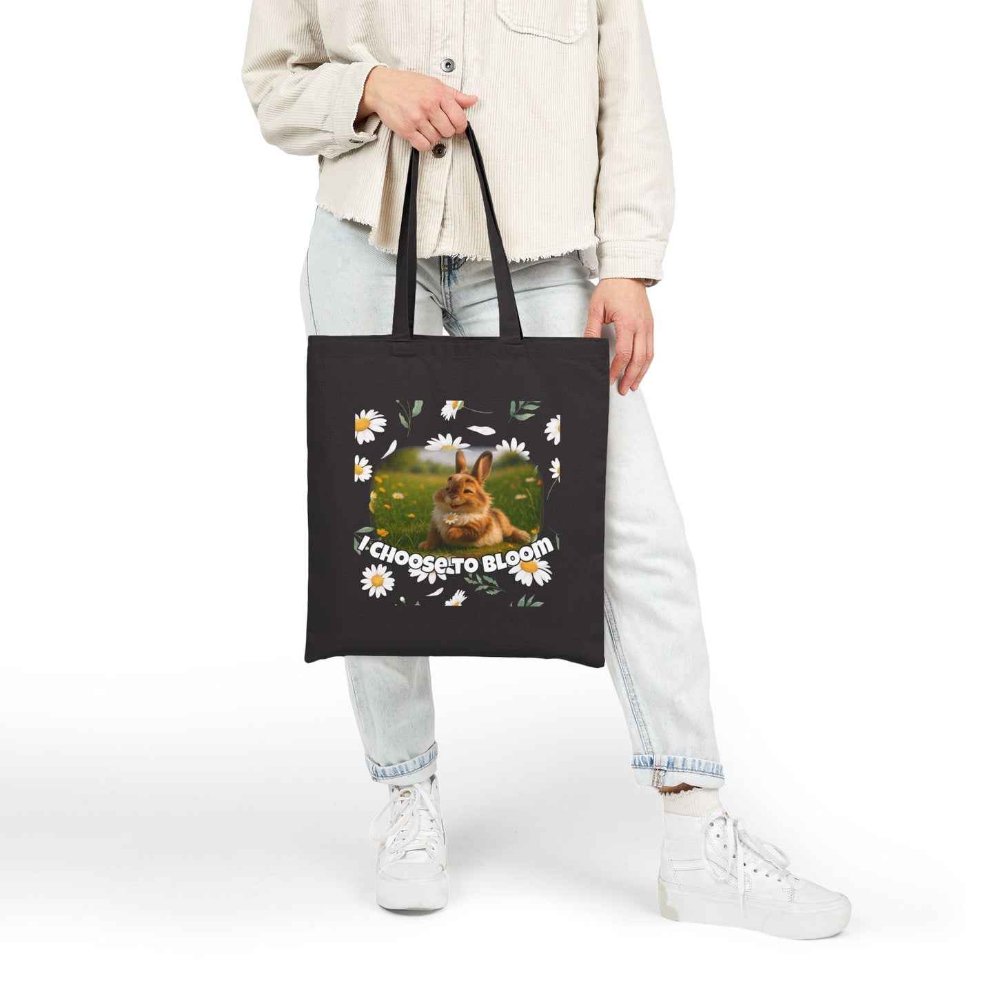 Floral Bunny Courage Tote – Choose to Bloom