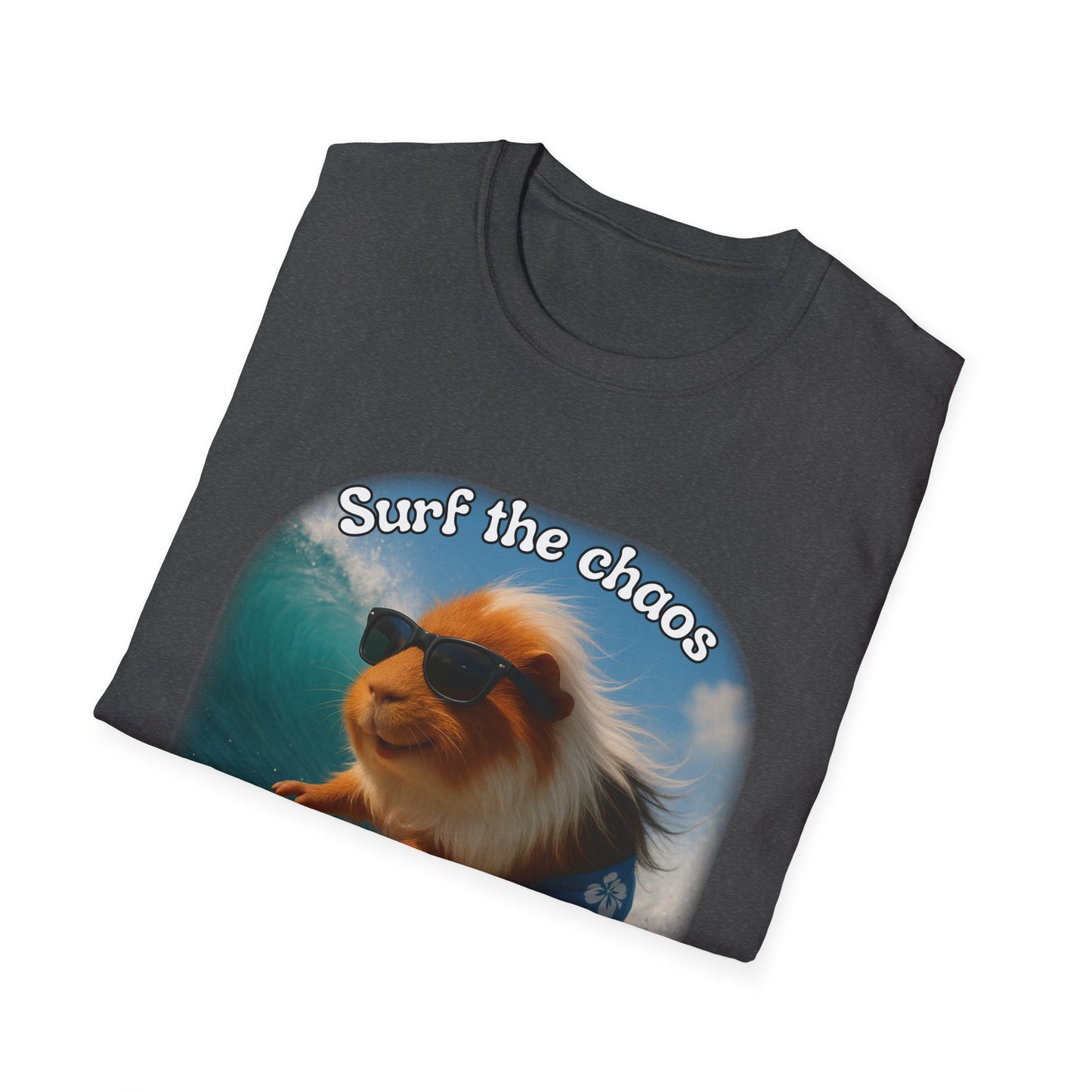 🐾 Surf the Chaos – Pigio the Original Wave Rider Tee 🐾- Rescue Collab