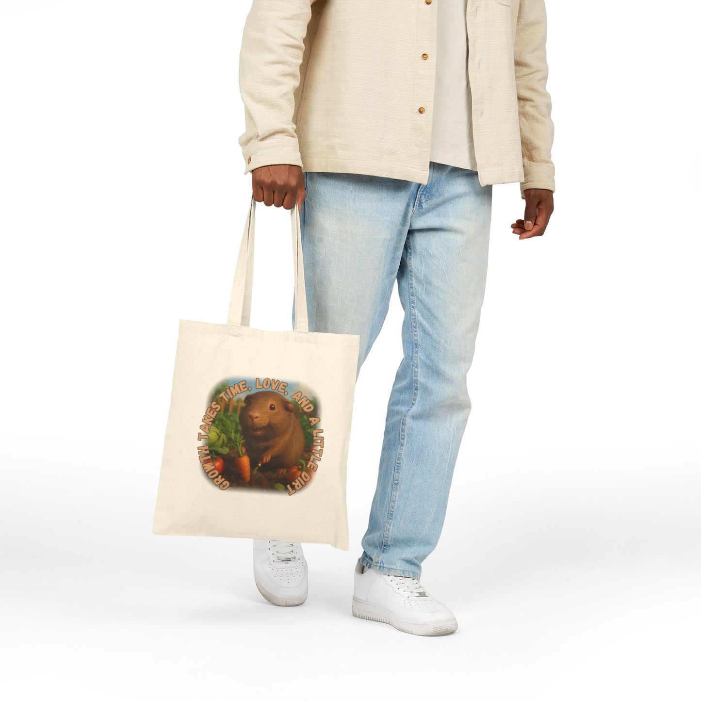 🐾 Growth Takes Time – Hazel the Garden Heart Tote 🐾