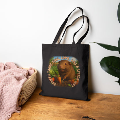 🐾 Growth Takes Time – Hazel the Garden Heart Tote 🐾