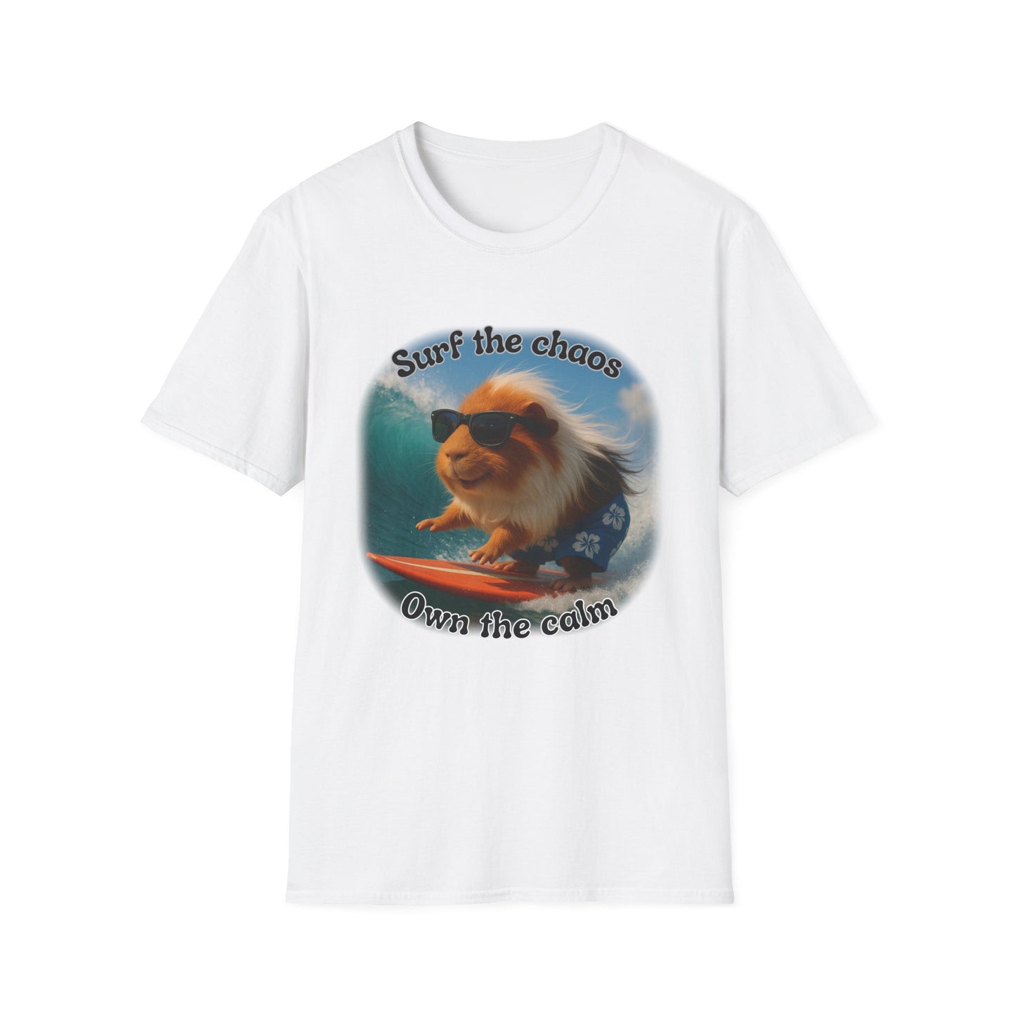 🐾 Surf the Chaos – Pigio the Original Wave Rider Tee 🐾- Rescue Collab