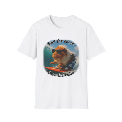 🐾 Surf the Chaos – Pigio the Original Wave Rider Tee 🐾- Rescue Collab