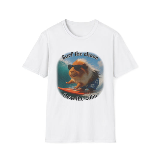 🐾 Surf the Chaos – Pigio the Original Wave Rider Tee 🐾- Rescue Collab