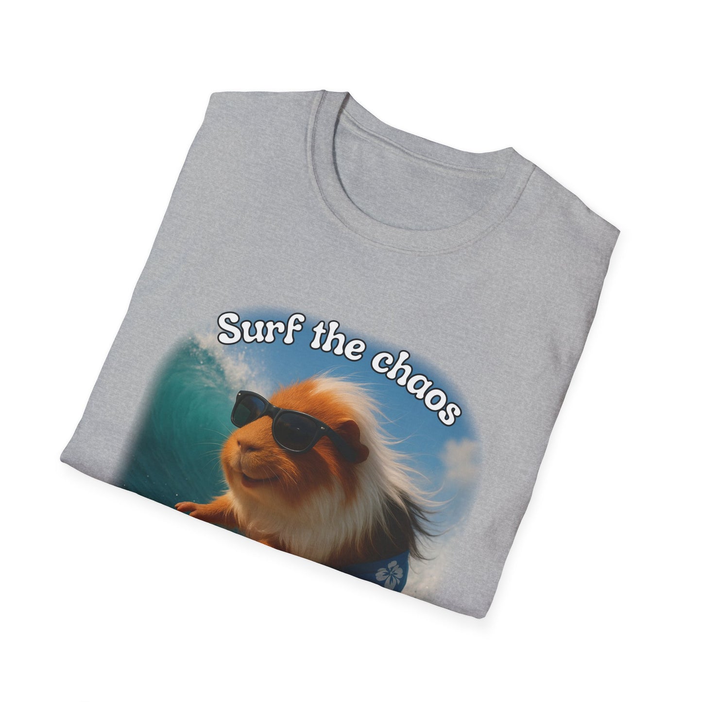 🐾 Surf the Chaos – Pigio the Original Wave Rider Tee 🐾- Rescue Collab