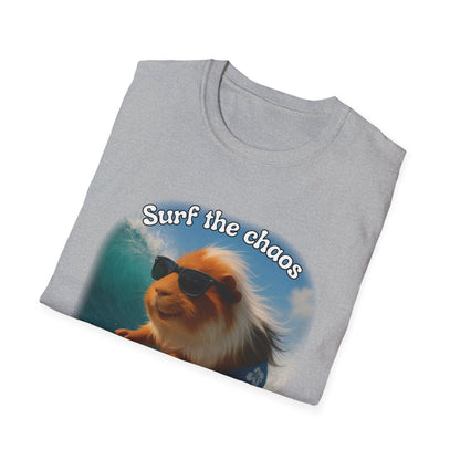 🐾 Surf the Chaos – Pigio the Original Wave Rider Tee 🐾- Rescue Collab