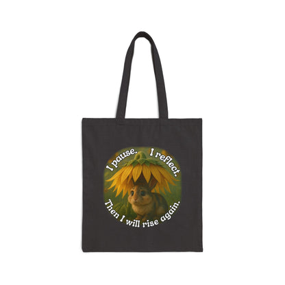 Pause & Rise – Sunflower Bunny Reflection Tote